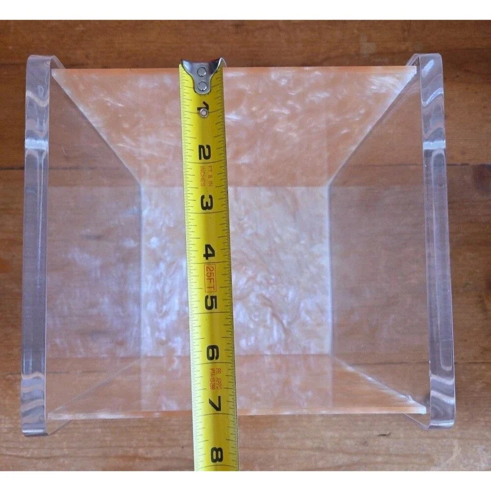 Vtg L & R Enterprises Lucite Light Trash Waste Container Made In CA USA